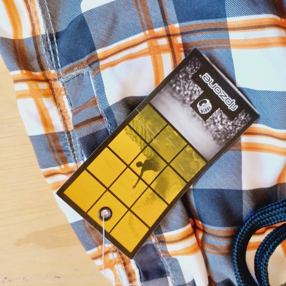 NEW! Ripzone Boy's M Swim Trunks Orange /Grey Combo (3752) - Picture 2 of 11